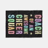 Funny Coach Of An Awesome Cheer Squad Trainer Teac フリースブランケット (正面(横))