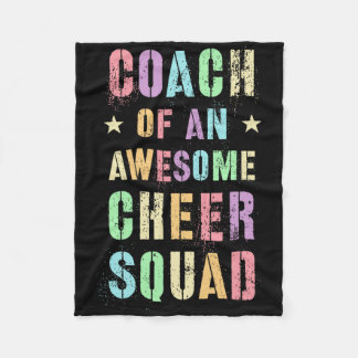 Funny Coach Of An Awesome Cheer Squad Trainer Teac フリースブランケット