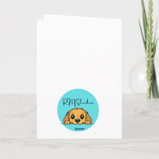 Funny Cockapoo Anatomy Card- Custom Inside Message カード (裏面)