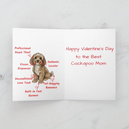 Funny Cockapoo Anatomy Card- Custom Inside Message カード (内部)