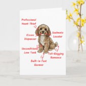 Funny Cockapoo Anatomy Card- Custom Inside Message カード (黄色い花)