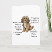 Funny Cockapoo Anatomy Greeting Card カード (正面)