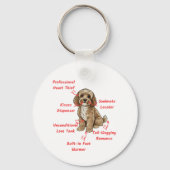 Funny Cockapoo Anatomy - Unique Valentine Gift キーホルダー (正面)