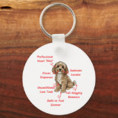 Funny Cockapoo Anatomy - Unique Valentine Gift キーホルダー (裏面)