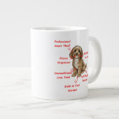 Funny Cockapoo Anatomy - Unique Valentine Gift ジャンボコーヒーマグカップ (正面右)