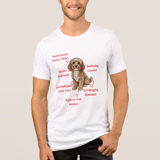 Funny Cockapoo Anatomy - Unique Valentine Gift トライブレンドＴシャツ (正面)