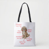 Funny Cockapoo Anatomy - Unique Valentine Gift トートバッグ (正面)
