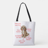 Funny Cockapoo Anatomy - Unique Valentine Gift トートバッグ (裏面)