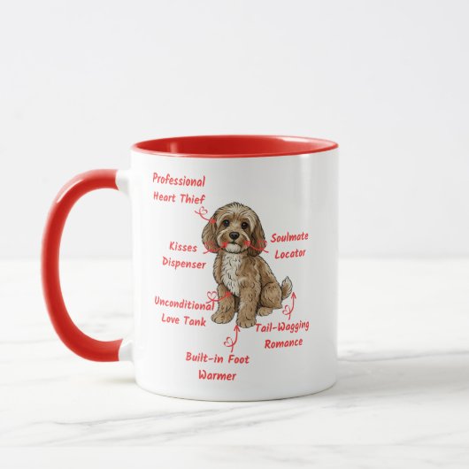 Funny Cockapoo Anatomy - Unique Valentine Gift マグカップ (左)