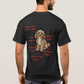 Funny Cockapoo Anatomy - Unique Valentine Gift Tシャツ (裏面)