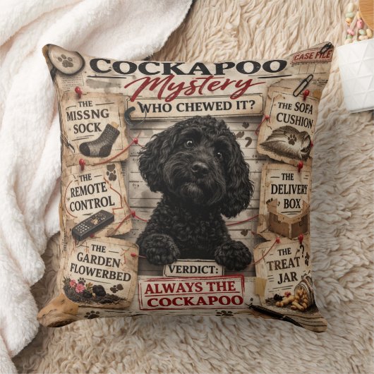 Funny Cockapoo Cushion unique gift クッション (ブランケット)