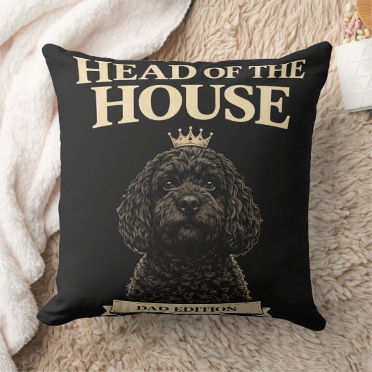 Funny Cockapoo Dad Gift | Head Of The House クッション (ブランケット)