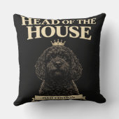 Funny Cockapoo Dad Gift | Head Of The House クッション (裏面)
