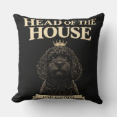 Funny Cockapoo Dad Gift | Head Of The House クッション (正面)