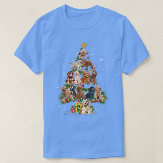 Funny Cockapoo Dog Christmas Tree Dog Lover Xmas Tシャツ (デザイン正面)
