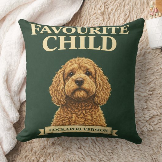 Funny Cockapoo Gift | Favourite Child クッション (ブランケット)