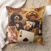 Funny Cockapoo Gift | Poker Dog Cushion クッション (ブランケット)
