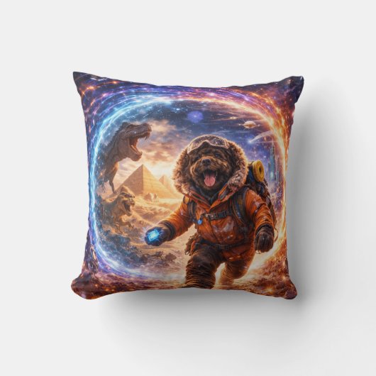 Funny Cockapoo Gift | Space Dog Cushion クッション (正面)