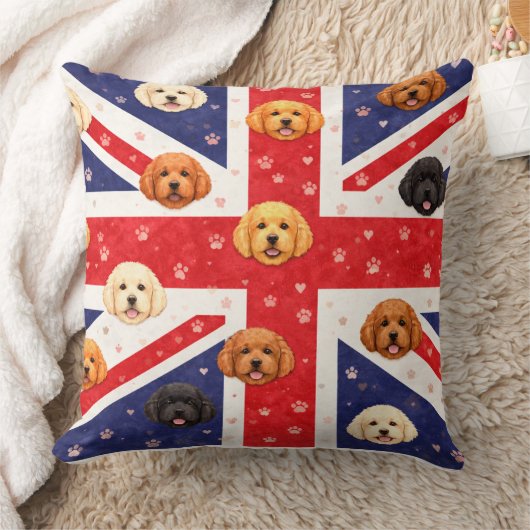 Funny Cockapoo Gift | UK Cockapoo Cushion クッション (ブランケット)