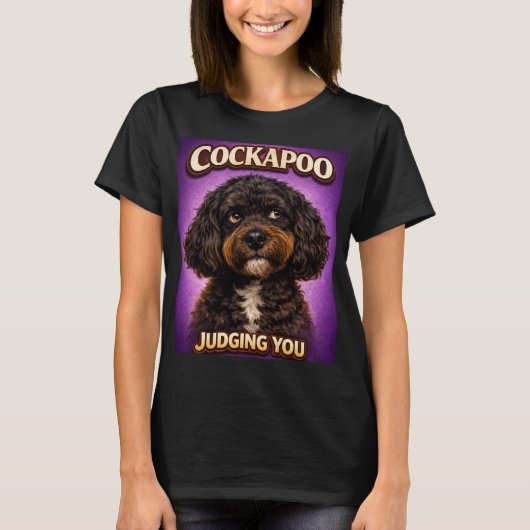 Funny Cockapoo Judging You Dog Lover Gift T-Shirt Tシャツ (正面)