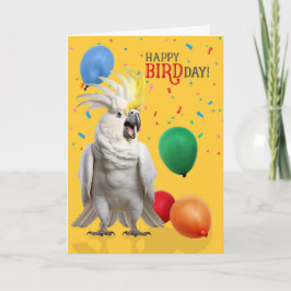 Funny Cockatoo Parrot Birthday Humor カード