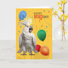 Funny Cockatoo Parrot Birthday Humor カード