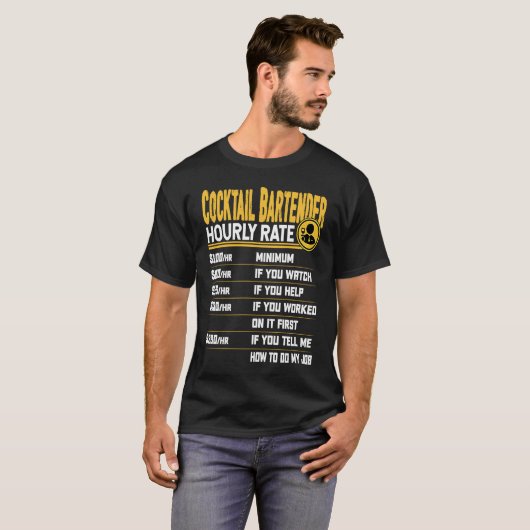 Funny Cocktail Bartender Bartending Mixologist Hou Tシャツ (正面フル)