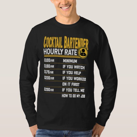 Funny Cocktail Bartender Bartending Mixologist Hou Tシャツ (正面)