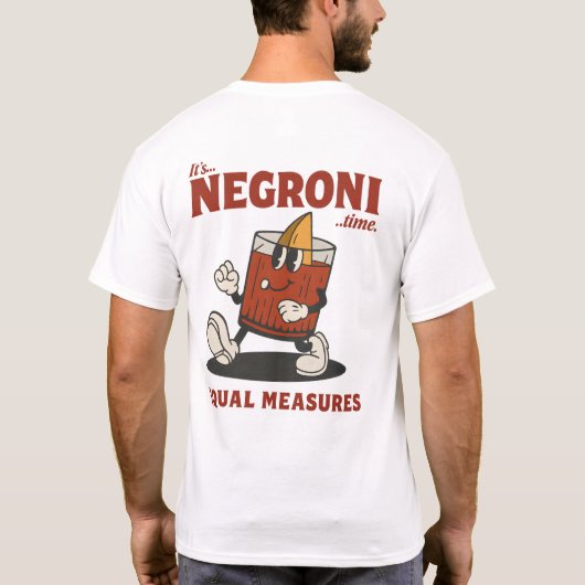 Funny Cocktail Lover Retro Drink Design Tシャツ (裏面)