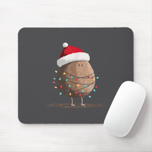 Funny Coconut Christmas Graphics Lights Lover  マウスパッド (マウス)