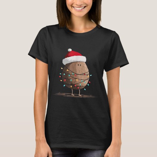 Funny Coconut Christmas Graphics Lights Lover  Tシャツ (正面)