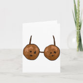 Funny Coconut Summer Coconuts Bra Funny Halloween  カード (正面)