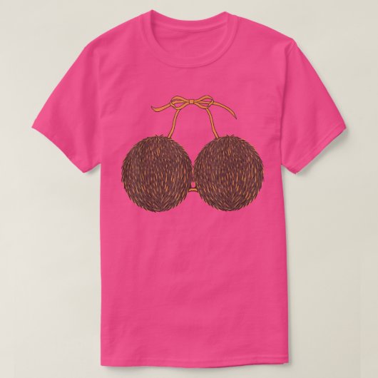 Funny Coconut Summer Coconuts Bra Funny Halloween  Tシャツ (デザイン正面)