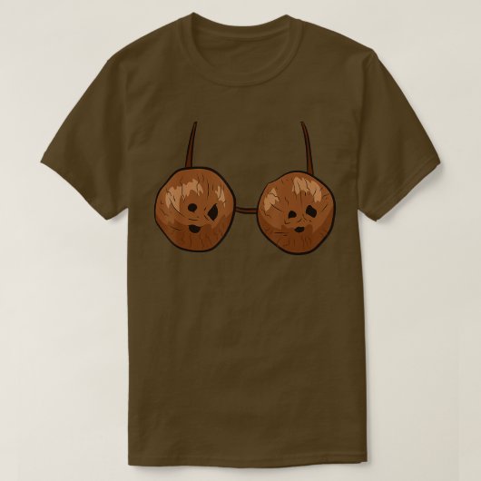 Funny Coconut Summer Coconuts Bra Funny Halloween Tシャツ (デザイン正面)