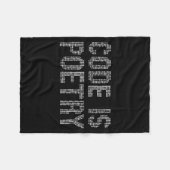 Funny Code Is Etry Saying Quote Programer Gift  フリースブランケット (正面(横))