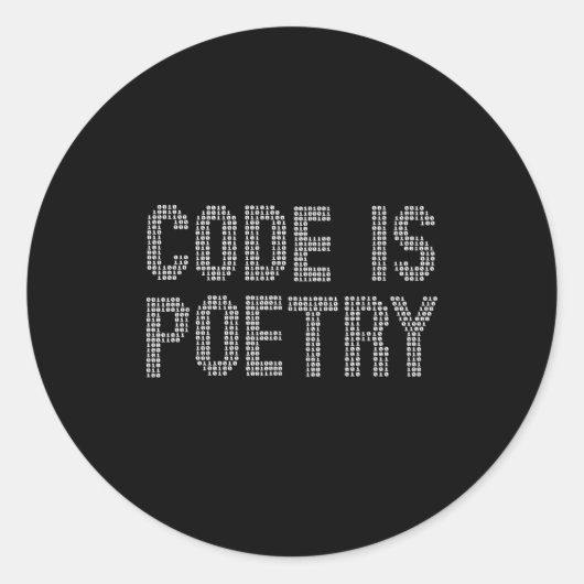 Funny Code Is Etry Saying Quote Programer Gift  ラウンドシール (正面)