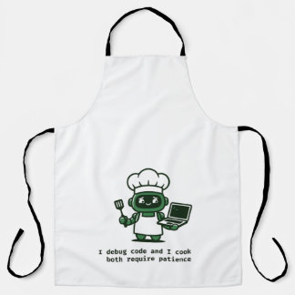 Funny Coder Apron — I Cook Like I Code エプロン