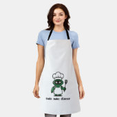 Funny Coder Apron — sudo make dinner エプロン (着用した状態)