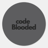 Funny Coder Computer Programmer  ラウンドシール (正面)