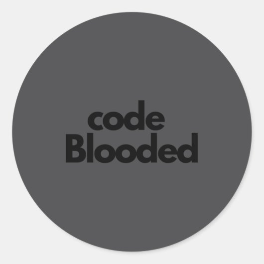 Funny Coder Computer Programmer  ラウンドシール (正面)