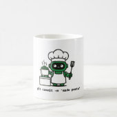 Funny Coder Mug — git commit made pasta コーヒーマグカップ (中央)