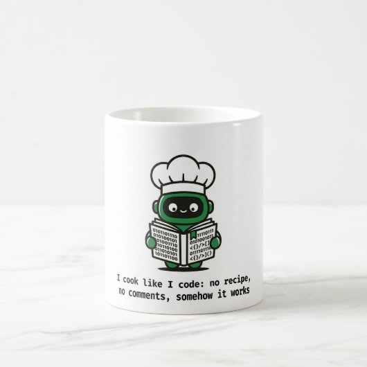 Funny Coder Mug — I Cook Like I Code コーヒーマグカップ (中央)