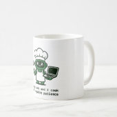 Funny Coder Mug — I Debug Code and I Cook コーヒーマグカップ (正面右)