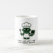 Funny Coder Mug — I Debug Code and I Cook コーヒーマグカップ (中央)
