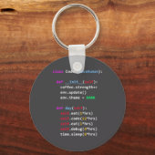 Funny Coding Python Cl Eat Code Sleep キーホルダー (正面)