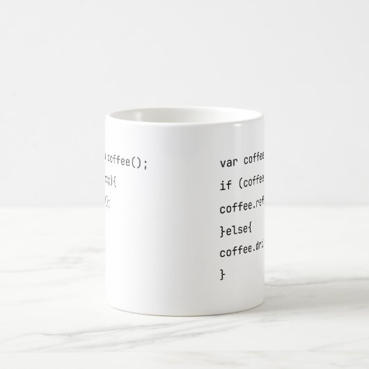 Funny Coding var coffee = new Coffee() Programmers コーヒーマグカップ (中央)