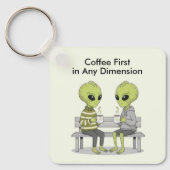 Funny Coffee and Aliens キーホルダー (正面)