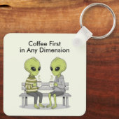 Funny Coffee and Aliens キーホルダー (裏面)