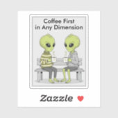 Funny Coffee and Aliens シール (シート)