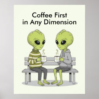 Funny Coffee and Aliens ポスター